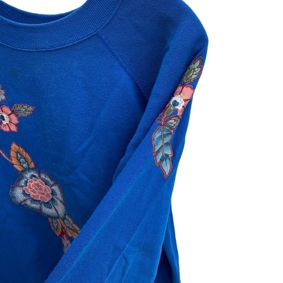 Vintage Crewneck Sweatshirt Flowers Size XL - Picture 5 of 6